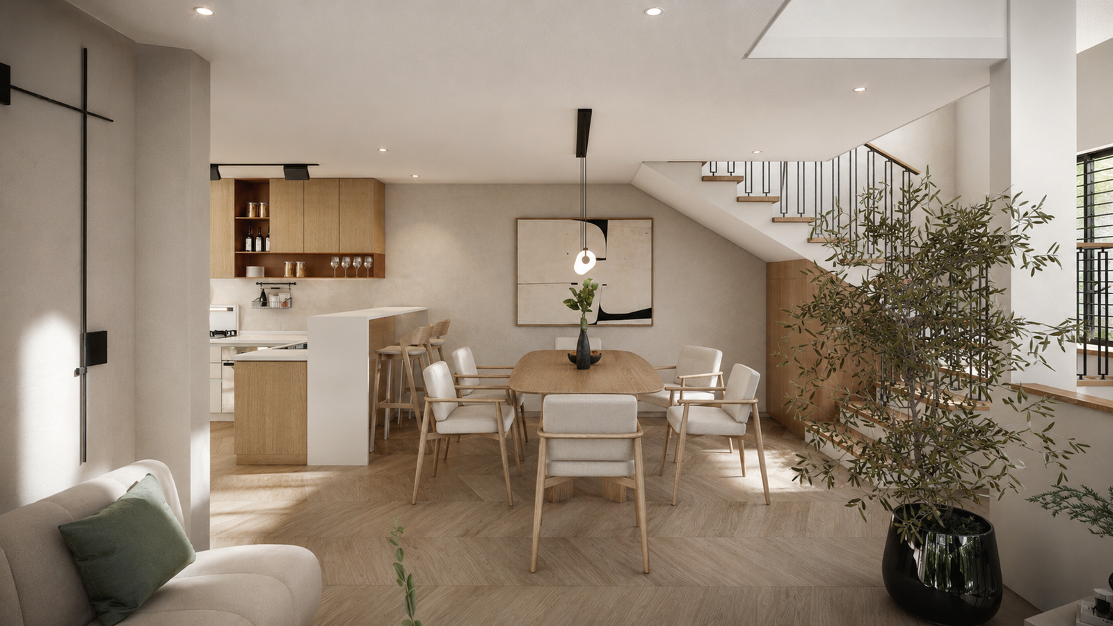 Developed interior visualization for Clemente Residence